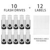Picture of Enfain's Premium 10-Pack of 512MB USB Flash Drives in Black: Tiny Yet Powerful, Perfect for Efficiently Sharing and Transferring Small Document Files