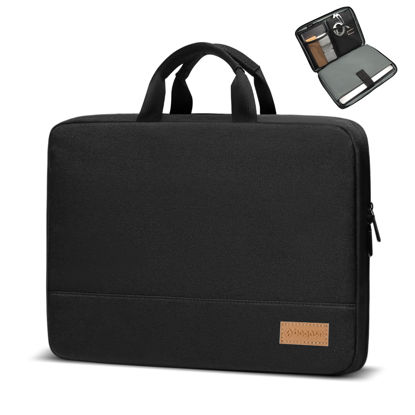 Picture of Bagasin Laptop Sleeve Case 17 17.3 Inch, Slim Water Resistant TSA Laptop Cover with Handle Durable Protective Computer Carrying Case Compatible with HP Dell Lenovo Asus Notebooks
