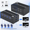 Picture of 8K HDMI KVM Switch 2 Monitors 4 Computers Dual Monitor Support 8K@60Hz 4K@120Hz KVM Switcher PC Extended Display for 4 Port Share 4 USB Ports - 8K HDMI Monitor Switch for 4 PCs