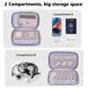 Picture of DDgro Cord Travel Organizer Tech Accessories Carrying Case Electronic Gadgets Cables Charger Mobile Phone Earphones Power Bank SD cards Pouch (Haze Blue, PU-M)