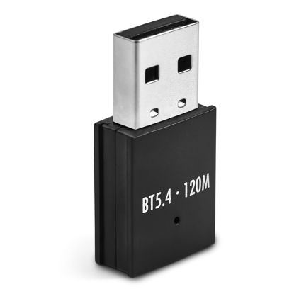 Picture of JAPOO USB BT Adapter for PC,BT 5.4 Dongle Receiver, Plug and Play, Supports Windows 11/10/8.1 for Desktop, Laptop,Farthest Distance can Reach 393 feet, Simultaneous Connection of Multiple Sevices