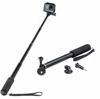 Picture of Digicharge Extendable Action Camera Selfie Stick Monopod for GoPro Hero13 Hero12 Hero11 Max Hero10 Hero9 / DJI Osmo Action 5 4 3 / Hero 13 12 11 Mini 10 9 Fusion Akaso Brave Camera Pole (1/4" Thread)