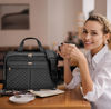 Picture of WIRABO Laptop Bag for Women 17 Inch, Laptop Briefcase for Women, Large Computer Bag Messenger Bag Work Office Travel Business Black