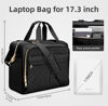 Picture of WIRABO Laptop Bag for Women 17 Inch, Laptop Briefcase for Women, Large Computer Bag Messenger Bag Work Office Travel Business Black