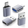 Picture of USB to USB C Adapter-4 Pack,【2*Type C Female to A Male Charger Converter】&【2*USB C Male to USB Female】OTG Adapter for iPhone 16 15 14 13 12 Pro Max Plus,Apple Watch Ultra 8 9,AirPods,iPad,Samsung S24