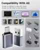 Picture of USB to USB C Adapter-4 Pack,【2*Type C Female to A Male Charger Converter】&【2*USB C Male to USB Female】OTG Adapter for iPhone 16 15 14 13 12 Pro Max Plus,Apple Watch Ultra 8 9,AirPods,iPad,Samsung S24