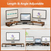 Picture of Ergofocus Triple Monitor Stand Riser, Extra Long Monitor Riser for 1~2~3 Monitors, Dual Monitor Stand with Length and Angle Adjustable, 3 Shelf Monitor Stand for Desk