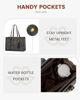 Picture of LOVEVOOK Laptop Bag for Women Vintage Leather Work Tote 15.6 inch Large Capacity Computer bag with Clutch Purse for Office, Travel, School, Casual