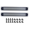 Picture of 1U Blank Panel, 1U 19 Inch Blank Rack Mount Panel,1U Disassembled Rack Mount Cable Management Panel, 1U Rack Mount Panel Spacer W/Brush for Server Network Rack Enclosure Cabinet Cable (2pcs-Venting)