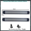 Picture of 1U Blank Panel, 1U 19 Inch Blank Rack Mount Panel,1U Disassembled Rack Mount Cable Management Panel, 1U Rack Mount Panel Spacer W/Brush for Server Network Rack Enclosure Cabinet Cable (2pcs-Venting)