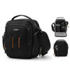 Picture of Cwatcun Campact Camera Bag Camera Sling Case for Canon Nikon Sony Fuji Cameras, Lens, DSLR SLR Mirrorless, Shoulder Corssbody Camera Bag, Travel Photography Water-resistant Bag Purse, Black