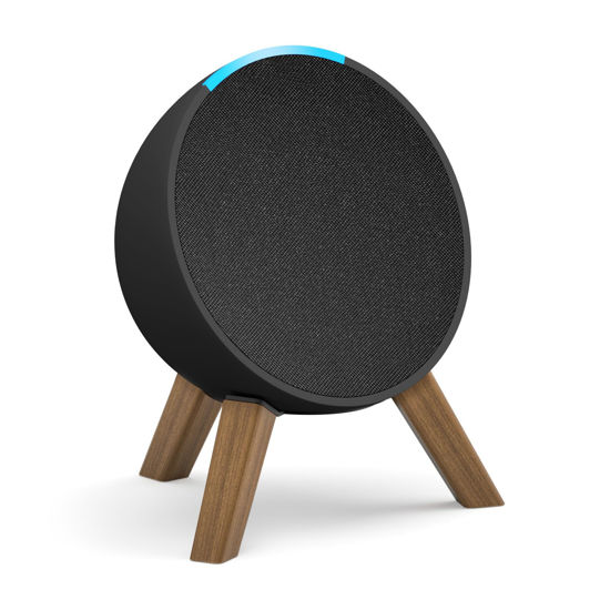 Picture of Wooden Desktop Speaker Stand for Echo Pop Stand Holder - Space Saving Wood Tripod Speaker Stand Desk for Alexa Echo Pop (2023) Table Stand