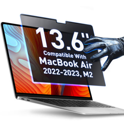 Picture of VINTEZ Magnetic Privacy Screen Compatible With MacBook Air 13.6" 2022, 2023, M2, M3 Anti-Blue Light Anti-Glare Laptop Screen Protector Filter Blue Light Blocking Filter