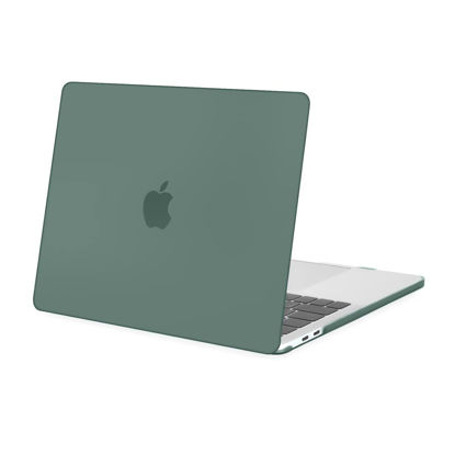 Picture of MOSISO Compatible with MacBook Pro 13 inch Case M2 2024, 2023, 2022-2016 A2338 M1 A2251 A2289 A2159 A1989 A1708 A1706 with/Without Touch Bar, Plastic Hard Shell Case Cover, Midnight Green