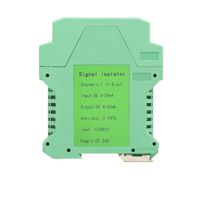 Picture of Analog Signal Isolator Transmitter Splitter DC Galvanic Separation Analog Signal Splitter Current Voltage Transmitter DIN Rail Mount (4-20ma 1 in 4 out)