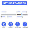 Picture of Stylus Pen for HP Envy X360 Pavilion X360 Specter X360 Spectre X2 Envy X2 Rechargeable MPP 1.51 Tilt Active Pen with 1024 Pressure Sensitivity, Palm Rejection, Magnetic Attachment Function, Silver