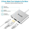 Picture of Tuwejia USB C to HDMI Multiport Adapter USB 3.1 Gen 1 Thumderbolt 3 to HDMI 4K Video Converter /USB 3.0 hub Port PD Quick Charging Port with Large Projection