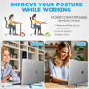 Picture of FlexVerk Portable Laptop Riser Stand- Lightweight & Adjustable Computer Holder, Ergonomic, Foldable - Compatible with Apple MacBook Pro & Air, HP, Dell, Tablet & More 10" - 16" Notebooks (Blue)