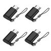 Picture of Seminer USB C to Micro USB Adapter (4 Packs), Type C Female to Micro USB Male Convert Connector with Lanyard Compatible with Samsung Galaxy S7/S7 Edge, Micro USB Devices, Black