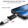 Picture of Seminer USB C to Micro USB Adapter (4 Packs), Type C Female to Micro USB Male Convert Connector with Lanyard Compatible with Samsung Galaxy S7/S7 Edge, Micro USB Devices, Black