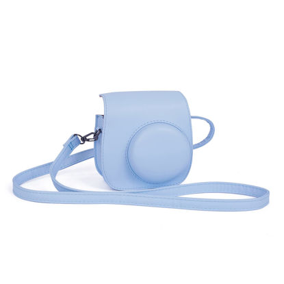 Picture of Riosin Instant Mini 12 Protective Camera Case for Fujifilm Instax Mini 12/11,Premium PU Leather Camera Bag Cover with Pocket and Removable&Adjustable Strap (Pastel Blue)