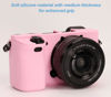 Picture of Pocoukate Case for Sony Alpha A6400, A6300, A6100 Camera, Soft Silicone Protective Cover Skin with Screen Protector Accessories for Sony Alpha A6400/6300/6100 Digital Camera Silicone Case - Pink