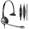 Picture of Wantek RJ9 Telephone Headset Mono with Noise Cancelling Mic, Quick Disconnect, Only for Plantronics M12 M22 MX10 Amplifiers or Cisco 7940 7942G 7945G 7960G 7975G 7821 7861 8841 8851 IP Phones(600QC1)