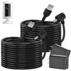 Picture of Charge Cords 30ft for Ring Weatherproof Indoor Outdoor Charging Cable with Quick 2Amp Power Adapter for Ring Stick Up Cam Battery 3rd Gen/2nd Gen & Spotlight Cam Battery (Black,2 Pack)