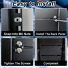 Picture of 1U Blank Panel, 1U 19 Inch Blank Rack Mount Panel,1U Disassembled Rack Mount Cable Management Panel, 1U Rack Mount Panel Spacer W/Brush for Server Network Rack Enclosure Cabinet Cable (4pcs)