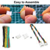 Picture of 1.25mm Male and Female Connectors Socket and Plug with Pre-Crimped Cables Compatible with JST Molex PicoBlade 1.25 for Pixhawk Silicone 13cm Wire (Male and Female)