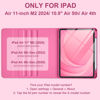 Picture of Harvopu Compatible for iPad Air 11 inch M2 & Air 5th 4th Generation Case with Keyboard - Folio Keyboard Cover with Pencil Holder for iPad Air 11-inch 2024, iPad Air 5 2022/ iPad Air 4 2020 (Hot Pink)