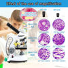 Picture of Crspexil 40X-2000X Microscopes for Kids Students Adults, with Microscope Prepared Slides 30p, Microscope Accessories, Phone Adapter, Microscopes for School Laboratory Home Education
