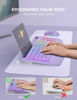 Picture of SABLUTE Wireless Keyboard and Mouse Combo, 9 Backlit Effects, Wrist Rest, Phone Holder, 2.4G Lag-Free Ergonomic Keyboards, Rechargeable Silent Cordless Set for Computer, Laptop, Mac, Windows（Purple）