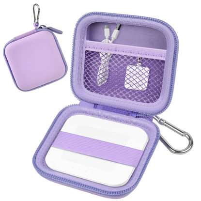 Picture of Chip Card Reader Scanner Case, Hard Carrying Bag Holder Fits Square A-SKU-0485 Contactless and Chip Reader with USB Charge Cable for EMV Chip Cards/Apple Pay/Android Pay/More - Purple