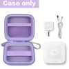Picture of Chip Card Reader Scanner Case, Hard Carrying Bag Holder Fits Square A-SKU-0485 Contactless and Chip Reader with USB Charge Cable for EMV Chip Cards/Apple Pay/Android Pay/More - Purple