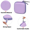 Picture of Chip Card Reader Scanner Case, Hard Carrying Bag Holder Fits Square A-SKU-0485 Contactless and Chip Reader with USB Charge Cable for EMV Chip Cards/Apple Pay/Android Pay/More - Purple