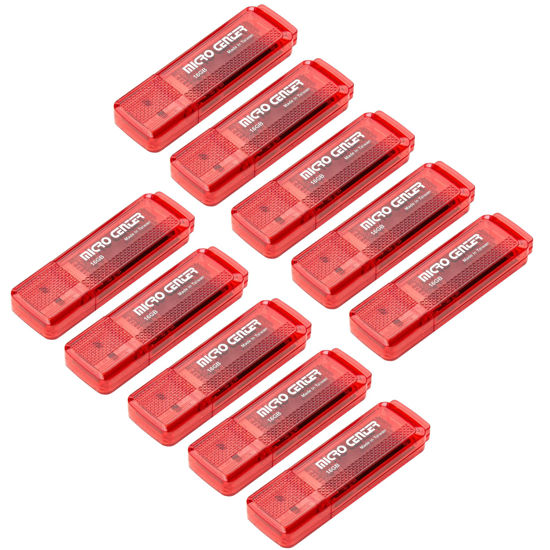 Picture of INLAND Micro Center SuperSpeed 10 Pack 16GB USB 3.0 Flash Drive Gum Size Memory Stick Thumb Drive Data Storage Jump Drive, 10X Faster Than USB 2.0 USB Drive (16G 10-Pack)