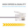 Picture of RJ11 Cable ADSL 16.4ft Extension Lead Phone Cord Telephone Plug High Speed Xfinity Internet Broadband Male to Male Router and Modem to RJ11 Phone Socket, Microfilter, Landline Wire (White)