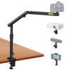 Picture of SupeDesk Overhead Camera Mount, Adjustable Desk Mount with Flexible Aluminum Spring Arm, 360° Ball Head, 1/4" 3/8" Screw & Phone Clamp for DSLR Cameras, Light, Heavy Microphones, and Smartphones