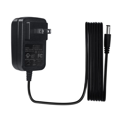 Picture of UL Listed 15V 1A 5ft Power Supply Adapter,100-240V 50/60Hz AC to DC 15V 1A/1000mA 15W 5.5mm*2.1mm US Plug Wall Charger, Center Positive, VI RoHS FCC