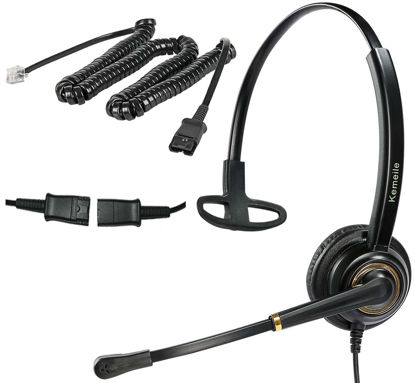 Picture of N/X KEMEILE Telephone Headset with Noise Cancelling Mic, Corded RJ9 Phone Headset Compatible with Cisco CP-7821 7841 7942G 7931G 7940 7941G 7945G 7960 7961G 7962G 7965G 7975G 8811 8841 8861 9951 etc