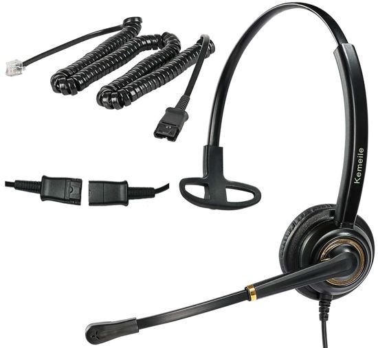 Picture of N/X KEMEILE Telephone Headset with Noise Cancelling Mic, Corded RJ9 Phone Headset Compatible with Cisco CP-7821 7841 7942G 7931G 7940 7941G 7945G 7960 7961G 7962G 7965G 7975G 8811 8841 8861 9951 etc