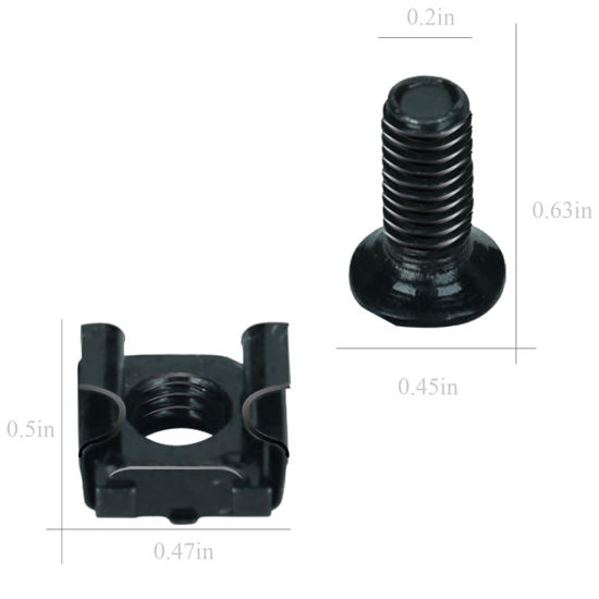 GetUSCart- SGTKJSJS M6 x 16mm Computer Rack Mount Cage Nuts, Screws and ...