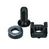 Picture of SGTKJSJS M6 x 16mm Computer Rack Mount Cage Nuts, Screws and Washers for Rack Mount Server Cabinet, Rack Mount Server Shelves,Rack Mount Screws and Square Insert Nuts- Black