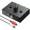 Picture of LiNKFOR R/L Stereo Audio Switch 2 in 1 Out R/L Stereo Audio Switch 1 in 2 Out Stereo Audio Splitter with Mute Button and No External Power Required