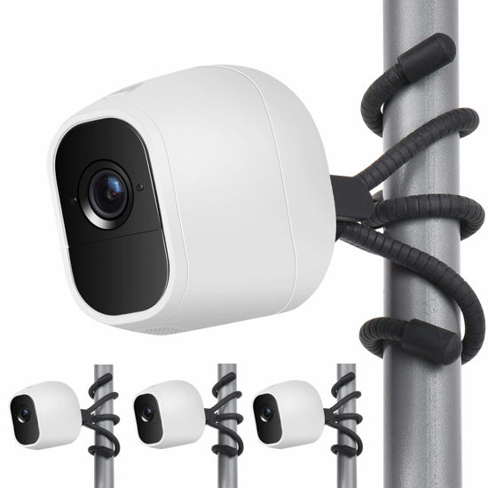 Picture of Uogw 3 Pack Flexible Tripod Compatible with Arlo Pro 4/Pro 2/Pro,Arlo Ultra,Arlo Baby,Arlo Pro 3,Arlo Go,Arlo Pro 5S 2K,Go 2,Wall Mount Bracket,Attach Your Arlo Home Security Camera Everywhere-Black