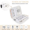 Picture of Mkono Electronics Organizer Travel Cable Cord Organizer Cotton Bag, Portable All-in-One Accessories Travel Essentials Storage Case with Tassel for Cable Charger Phone USB Pouch for Women, White