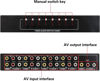 Picture of 8 in 1 Out 3 RCA AV Audio Video Splitter Amplifier for Cable Box DVD DVR Analog TV 1x8 Port Splitter Composite 3 RCA Av Video Audio Switch Switcher,QiCheng&LYS(8 in 1 Out)