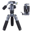 Picture of JAFUQAW Portable Desktop Mini Tripod with Panning Handle, 20" / 52cm Desk Tabletop Aluminum Alloy Tripod with 360° Ball Head, Compact Tripod for DSLR Camera Video Camcorder, Load up to 13lb / 6kg