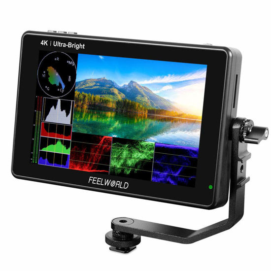 Picture of FEELWORLD LUT7S PRO 7 Inch Ultra Bright 2200nits DSLR Camera Field Monitor 3D LUT Touch Screen HDR Waveform F970 External Kit 4K HDMI 3G-SDI